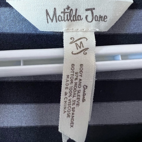 MATILDA JANE | Let’s Get Lost Top with Roll Tab Sleeves Stripes and polka dots - Picture 7 of 8